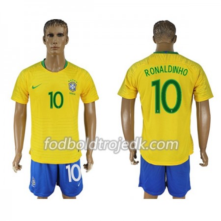 Brasilien VM 2018 Ronaldinho 10 Hjemme - Fodboldtrøjer(S/S)